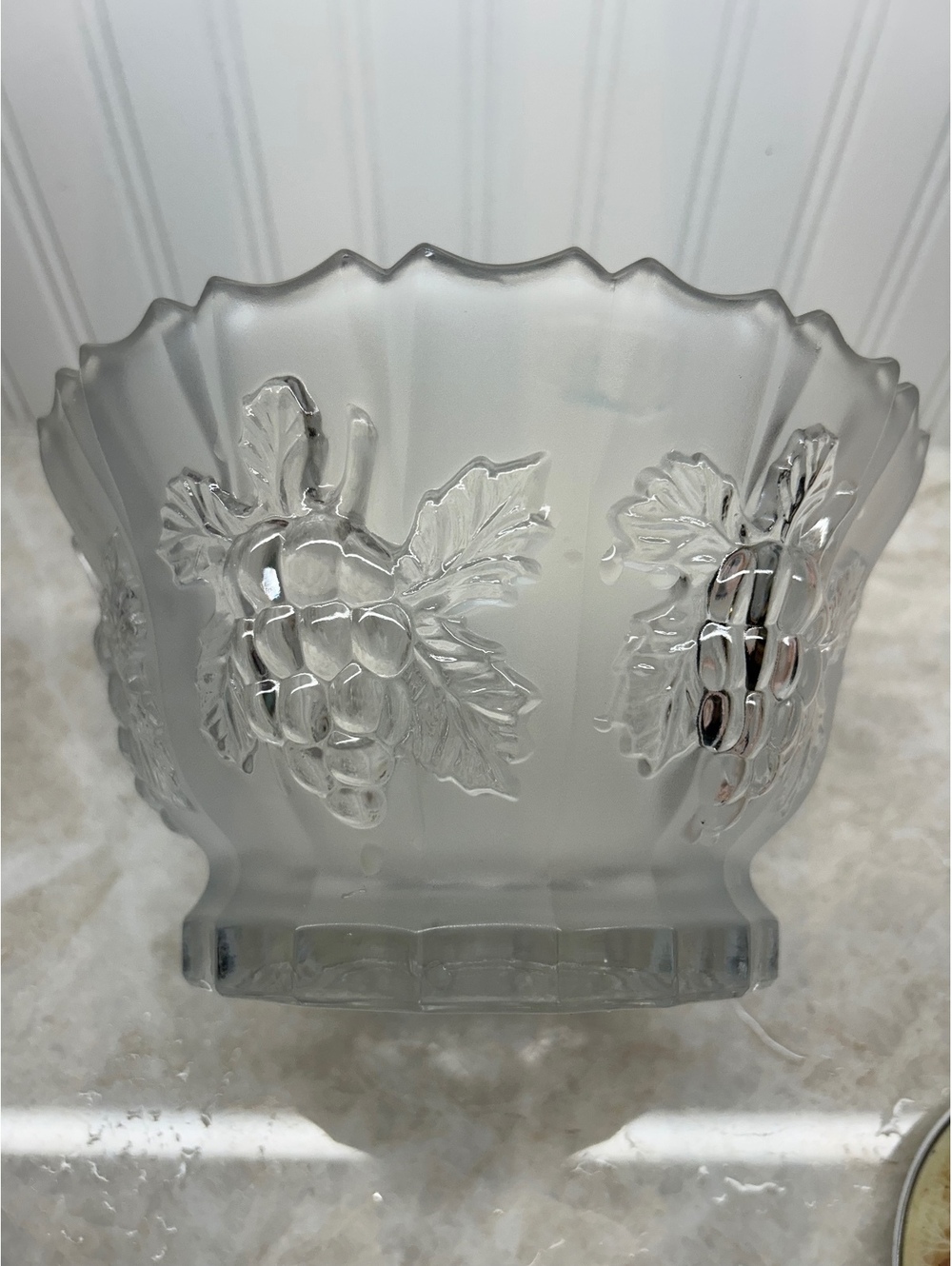 Vintage Walther Glas "Carmen" Frosted Grapes Bowl – Made in West Germany